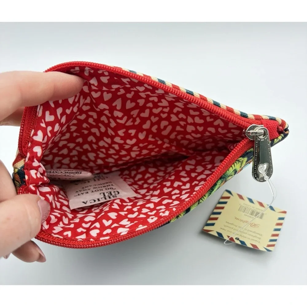 NWT Brighton Postcard Pouch Greetings From Brighton Canvas Makeup Bag‎ D30240